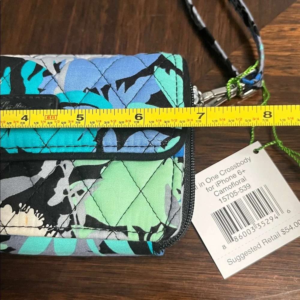 VERA BRADLEY ALL IN ONE CROSSBODY CAMO FLORAL NWT PURSE BAG QUILTED